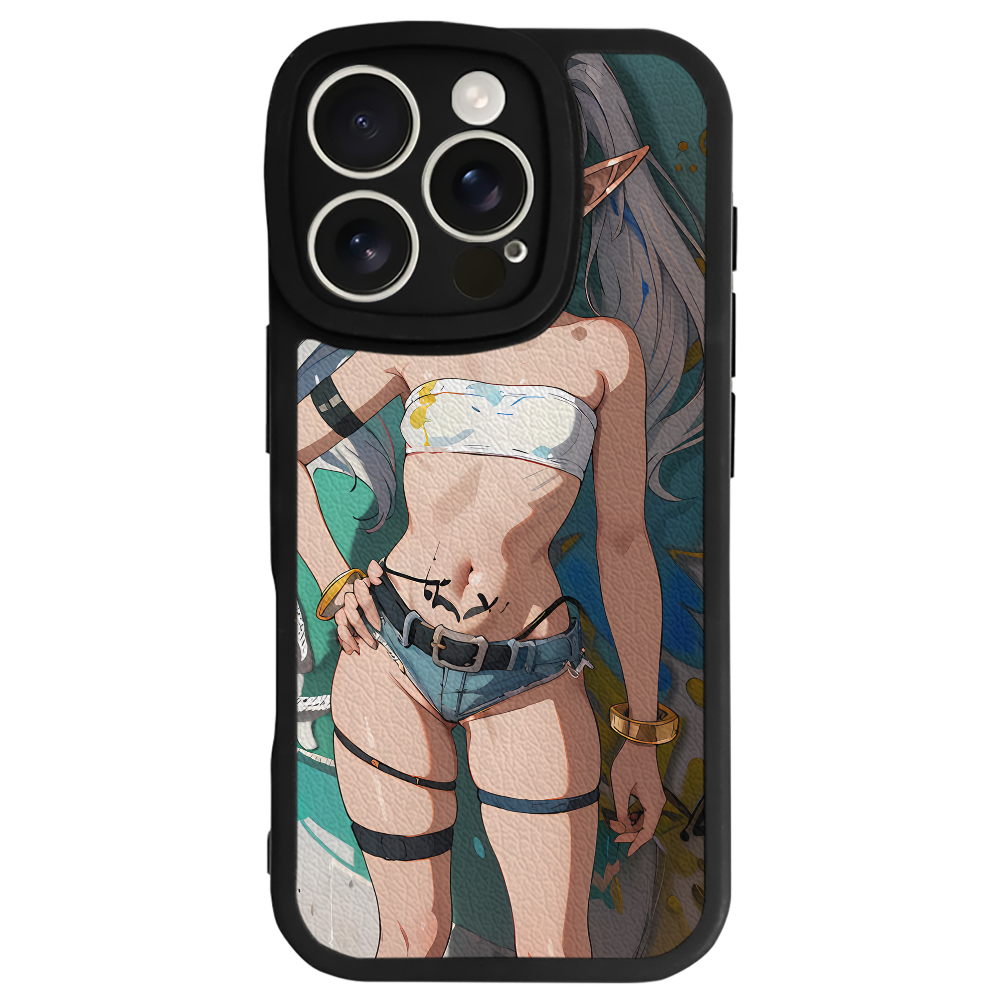 （画像用） 葬送のフリーレン Frieren 【iPhone 16シリーズ対応】シリコンスマホケース（レザー調） 材質：シリコン